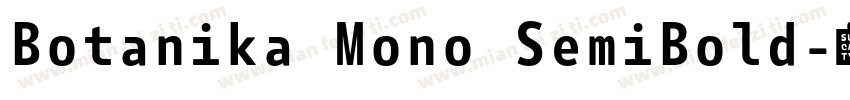 Botanika Mono SemiBold字体转换